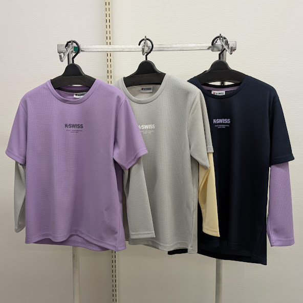〚K-SWISS〛フェイクレイヤード長袖Tシャツ　12枚入り 1003847711