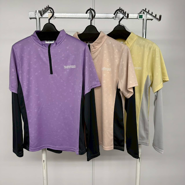 〚K-SWISS〛花柄ハーフジップ長袖Tシャツ　12枚入り 1003847721