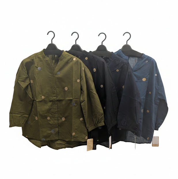 V開き刺繍入り　ワイドチュニック　12枚入り  1003933971