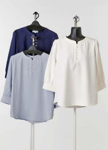 〚EMU〛7分丈袖パールボタンシャツPO　6枚入り 1003545681