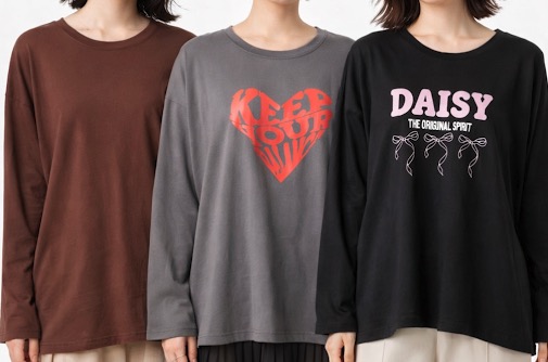 〚VM〛天竺ワイド長袖Tシャツ　24枚入り 1003336121