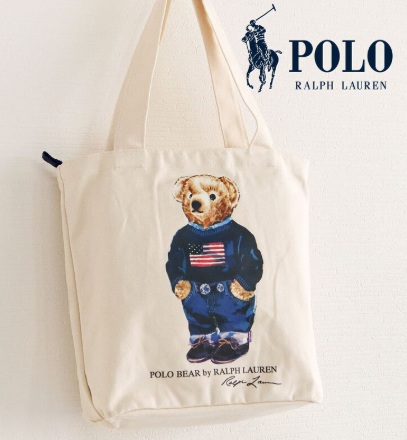 【POLO RALPH LAUREN】ポロ ラルフローレン　ポロベア 　キャンパストートバッグ　1個から購入可能！！ 9AR021