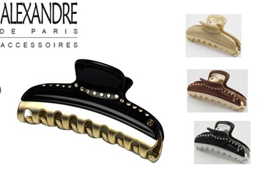 【ALEXANDRE DE PARIS】アレクサンドルドゥパリ　　レディース　ヘアーアクセサリー 　スワロフスキー　L 　全3色　1個から購入可能！！ ICCL-12832-03