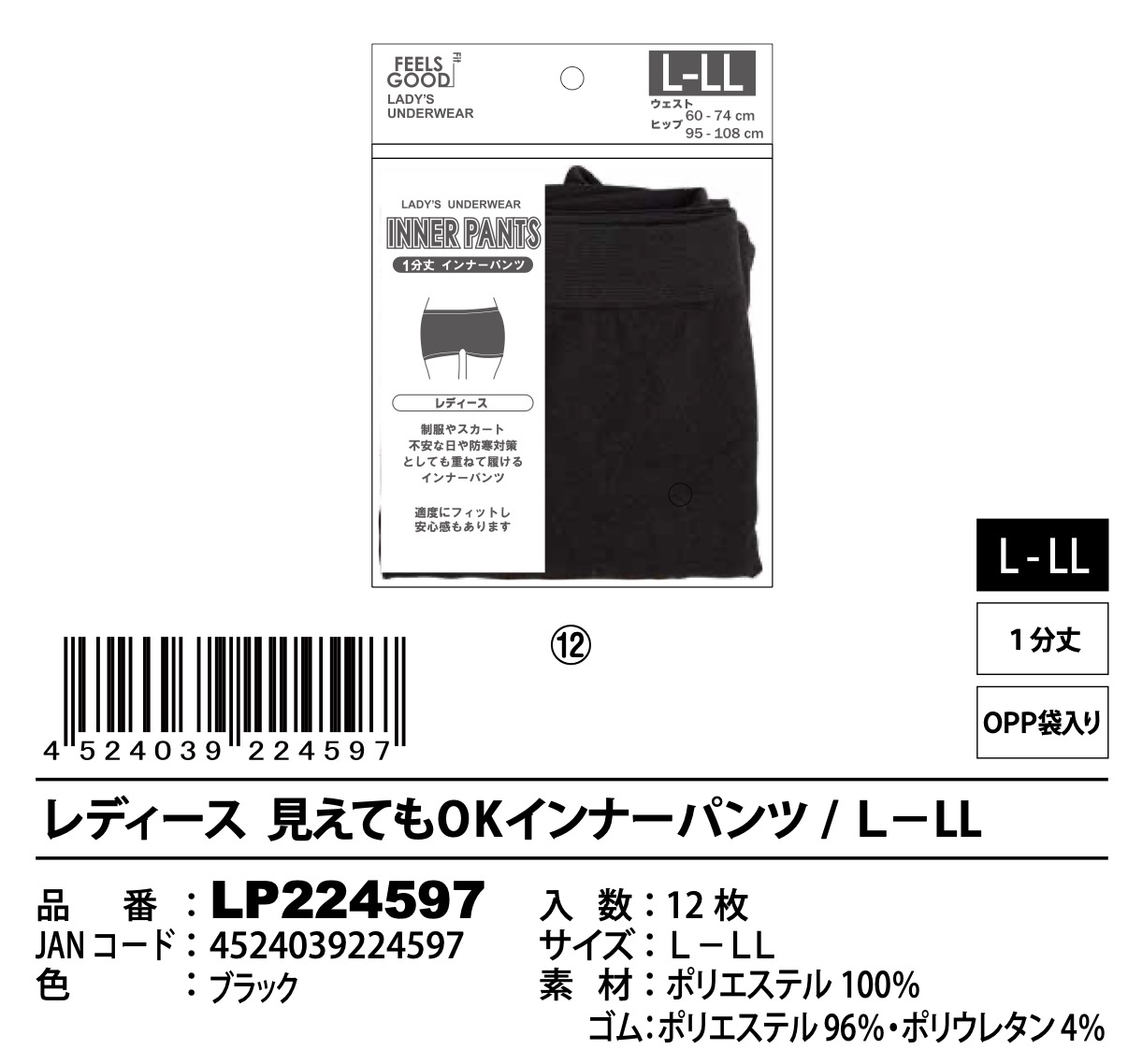 婦人　見えてもOK　インナーパンツ　2サイズ120枚入り