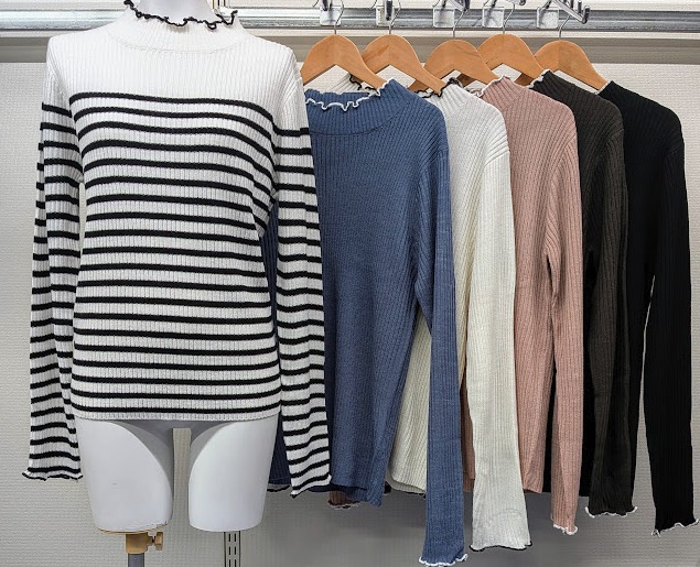 大寸　メロウ配色リブインナーニット　24枚入り 1003361651