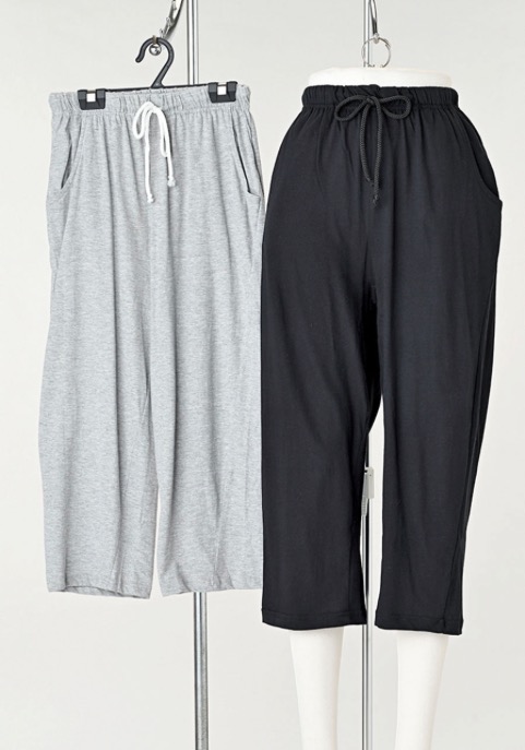 婦人　天竺サブリナパンツ　無地　15枚入り 1003870321