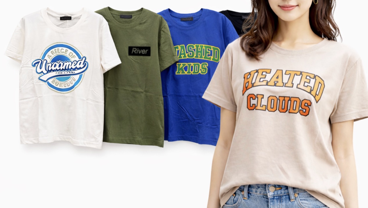 カレッジプリント柄アソートショートTシャツ　24枚入り 1003680051