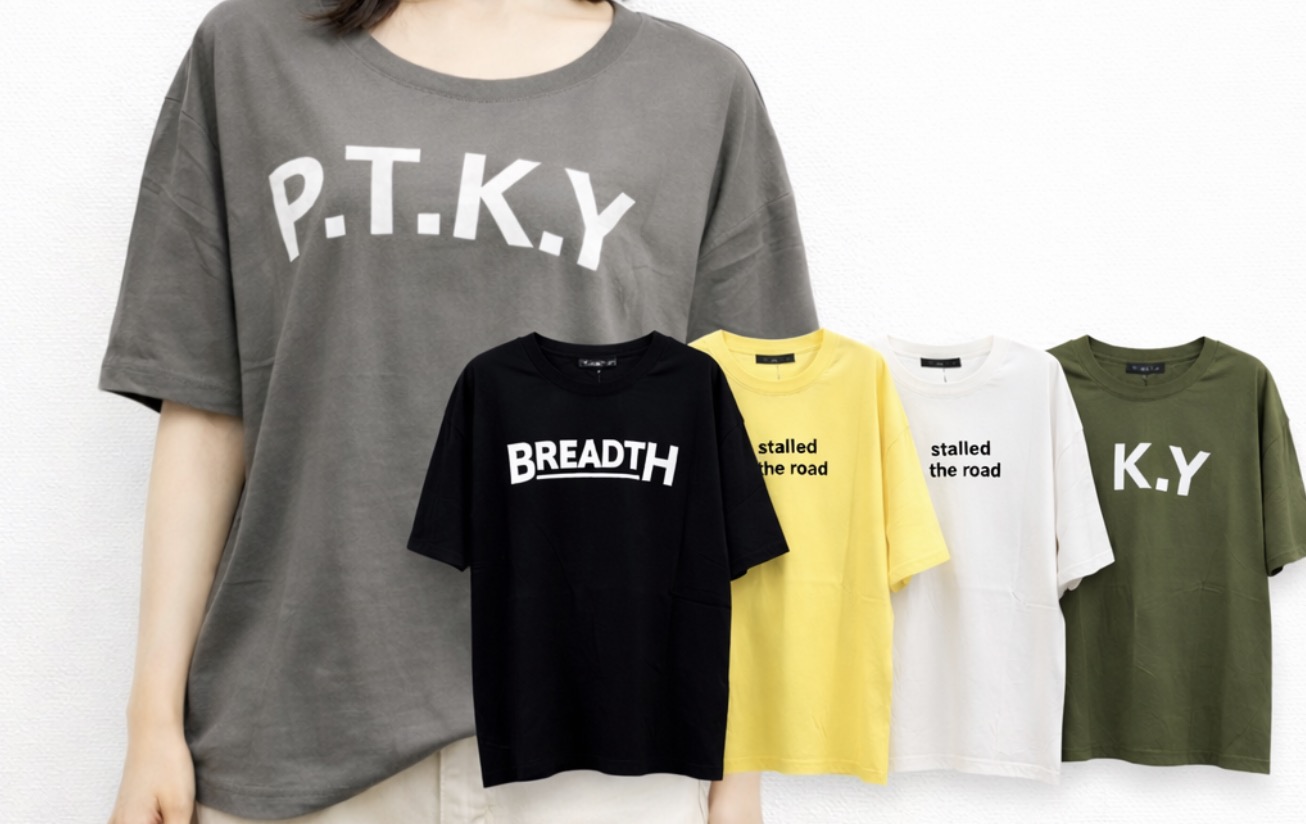 ロゴプリント柄　アソートワイドTシャツ　24枚入り 1003680001