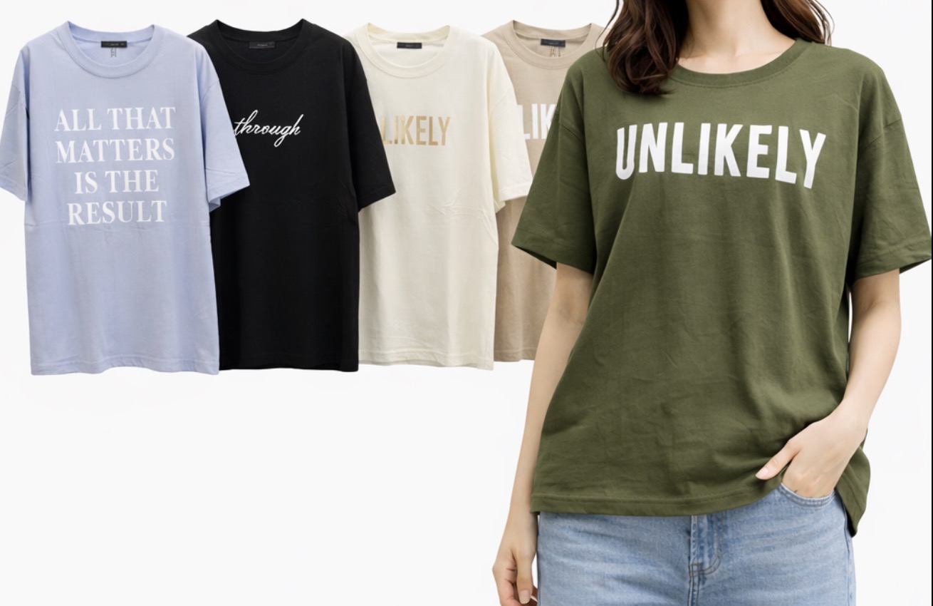 ロゴプリント柄　アソートチュニックTシャツ　24枚入り 1003680021