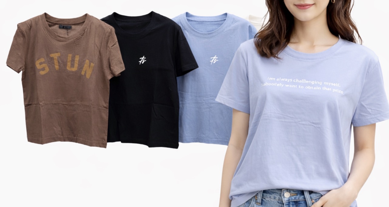 ロゴプリント柄アソートショートTシャツ　24枚入り 1003680041