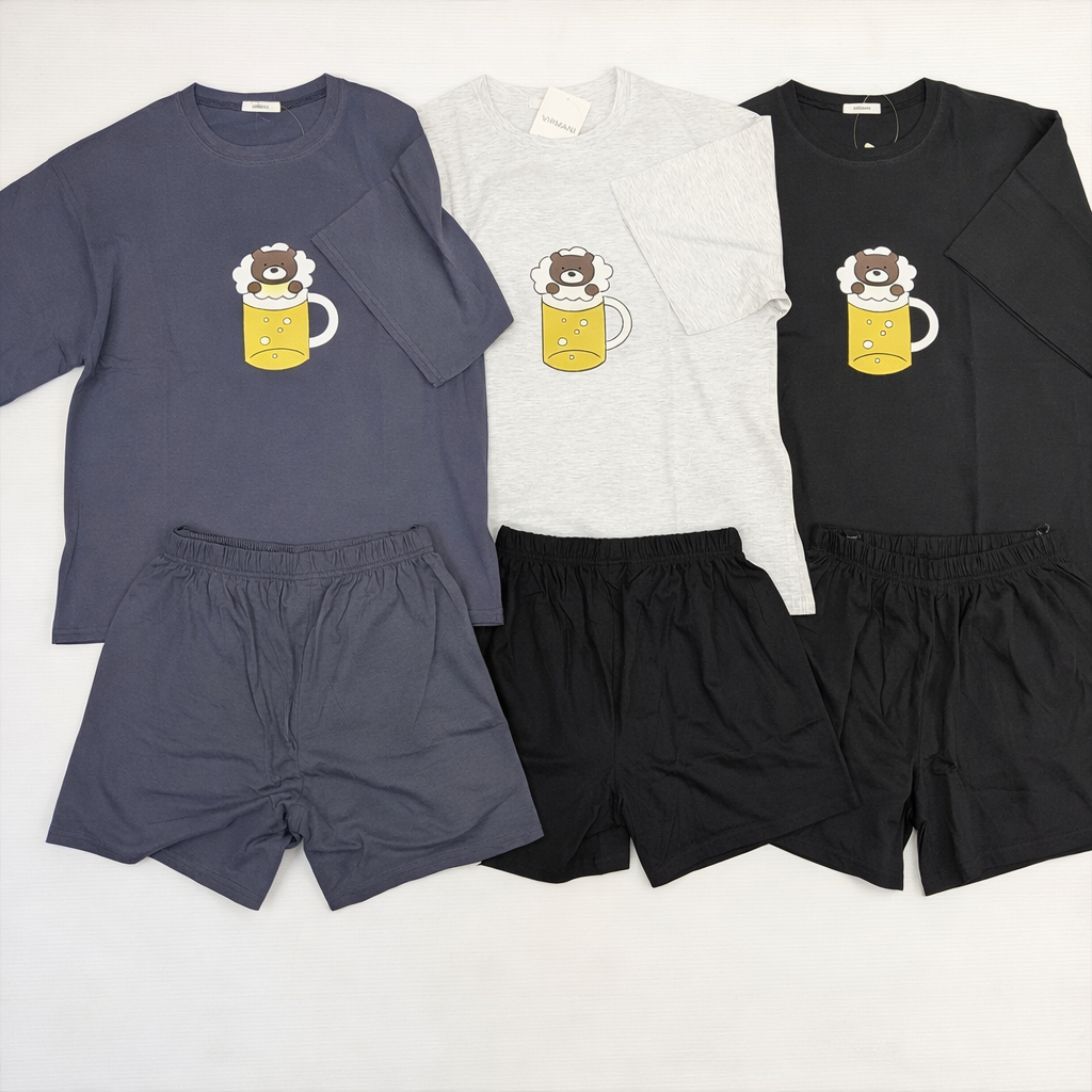 天竺半袖　Tショーパンセットアップ　おもしろプリント　24セット入り 1003710491