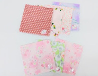 婦人/紳士　二重ガーゼプリントハンカチ　100枚入 1000896931・1000896921