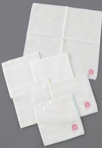 【日本製】無地二重メローガーゼハンカチ　100枚入 1003919421