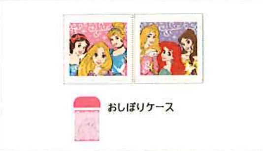 ディズニープリンセス　エレガントセット　ハンドタオル2枚＋おしぼりケース　10セット 2065032500