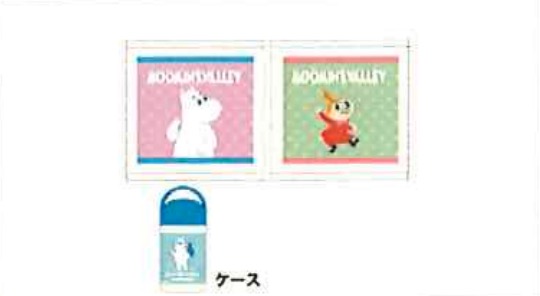 ムーミン　カラフルドットムーミン　ハンドタオル2枚＋おしぼりケース　10セット入り 1505015400