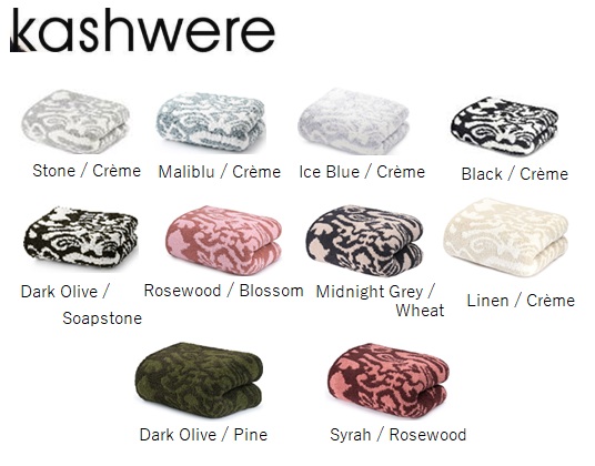 【Kashwere】カシウエア　ブランケット　Damask Throw Blanket 　全10色　1枚から購入可能！！ THCH-DSK01