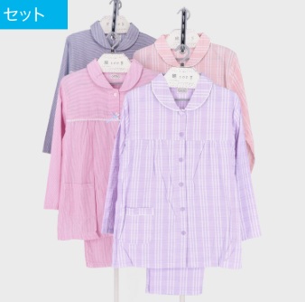 婦人　先染めサッカーパジャマ　12枚入 463957