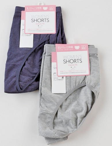 婦人　綿混無地2Pショーツ　60個入 1003005701