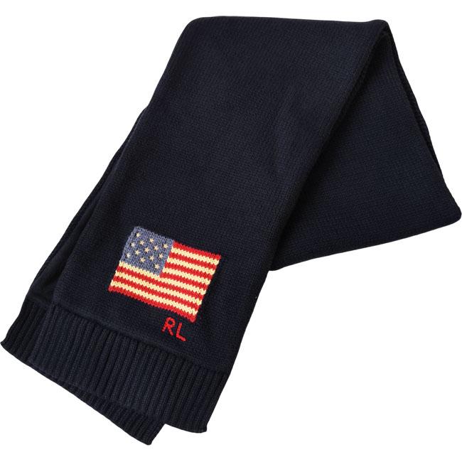 【POLO RALPH LAUREN】ポロ　ラルフフローレン　Cotton Flag Scarf　マフラー　1枚から購入可能！！ 323953203001