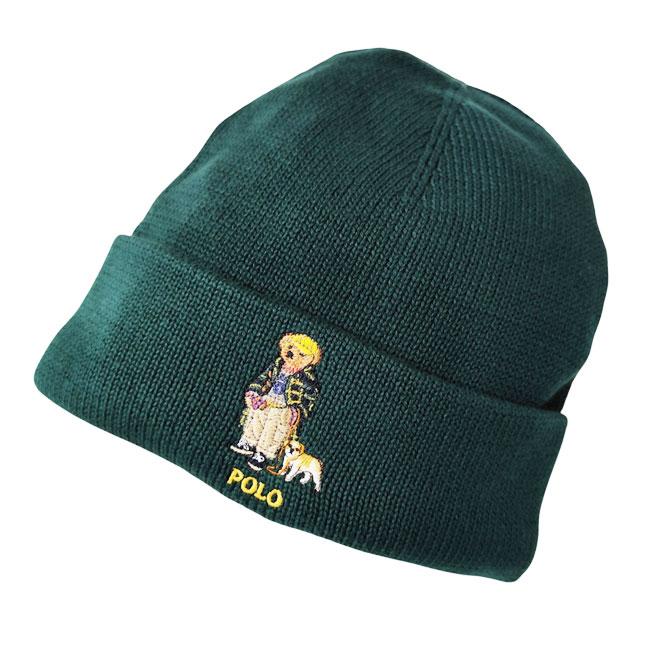 【POLO RALPH LAUREN】ポロ　ラルフフローレン　Combed Cotton Novelty Bear Graphic Hat　ニット帽　1個から購入可能！！ 323980658001