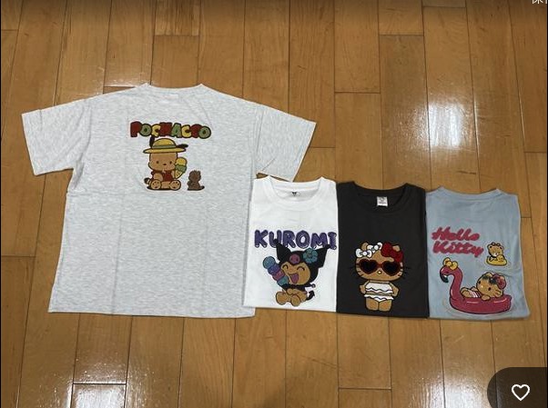 【サンリオ】日焼け天竺サガラ半袖Tシャツ　16枚入り 1003847451