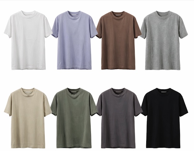 天竺無地Tシャツ　モックネック　30枚入り 1003696501