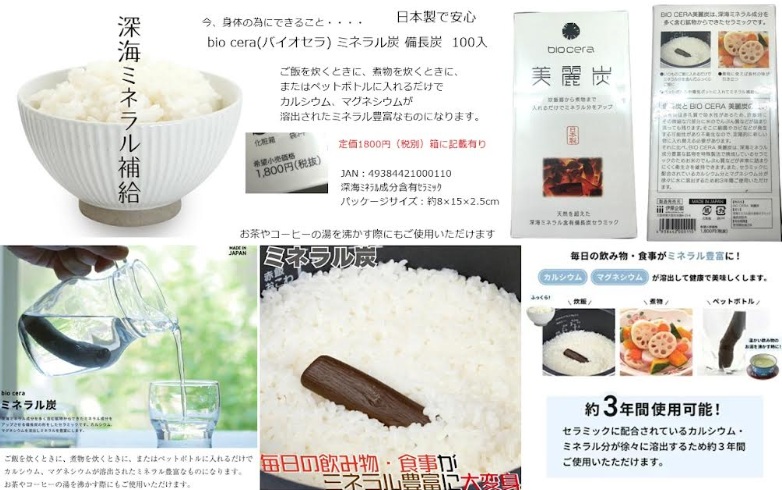 深海ミネラル含有備長炭セラミック　バイオセラ　美麗炭　100個入 49384421000110