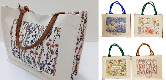 ボタニカル柄　トートバッグ　15個入 1003967651