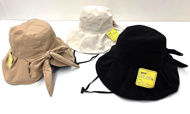 遮光率99.9％　UV対策つば広帽子　リボン　12個入り 1003739541
