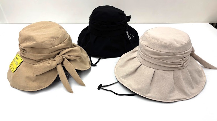 遮光率99.9％　UV対策つば広帽子　切替リボン　12個入り 1003739551