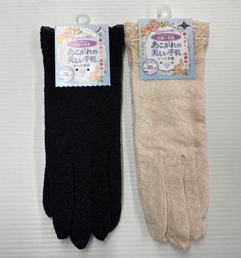 UV対策　ショート手袋5本指　レース　30双入り 1003939711