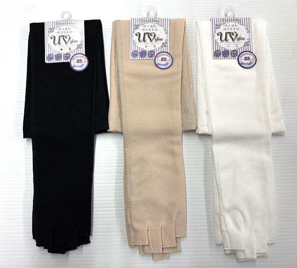 UV対策　ロング手袋指切り　急速速乾　30双入り 1003939821