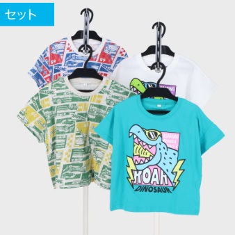 男児　小寸　半袖Ｔシャツ　2柄アソート　12枚入 470157