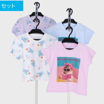 女児　小寸　半袖Ｔシャツ　2柄アソート　12枚入 470160