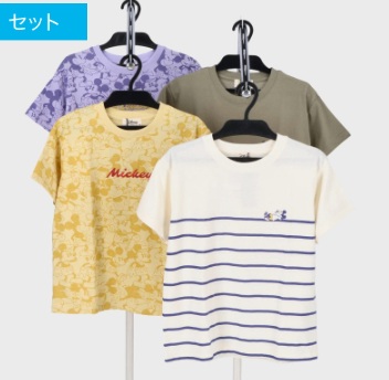 ディズニー　半袖Ｔシャツ　2柄アソート　12枚入り 470162
