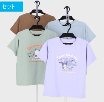 サンリオ　半袖Ｔシャツ　4柄アソート　12枚入り 470163