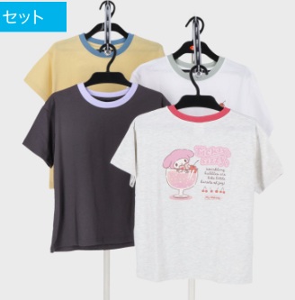 サンリオ　半袖Ｔシャツ　4柄アソート　12枚入り 470164
