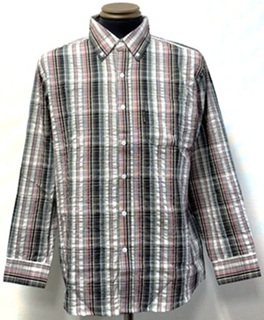 SABLINA　VALENTINO　メンズ　夏　長袖サッカーシャツ　ボタンダウン　全3色アソート　普通寸　24枚入り SV6003