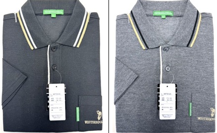 WESTERNPOLOTEXAS　メンズ　半袖　鹿の子ポロシャツ　全4色アソート　前立てパイピング　衿2本ライン　胸ポケット刺繍　　12～24枚入り ＷＰＴ6125・ＷＰＴ6125Ｋ