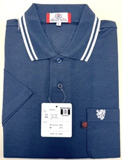 BROAD MIND　メンズ　半袖　鹿の子ポロシャツ　全4色アソート　ポケット刺繍　24枚入り 36-6241