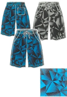 Ｎ・Ｐ　Ｗメッシュプリントハーフパンツ　全2色アソート　16枚入り ＭＣ924