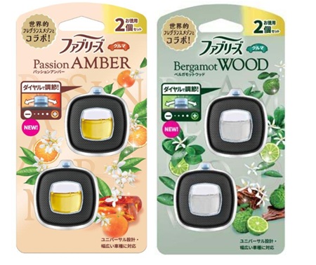 Ｐ＆Ｇ　ファブリーズ　イージークリップ　パッションアンバー/ベルガモットウッド　2P　48個入 4987176253897・4987176253903