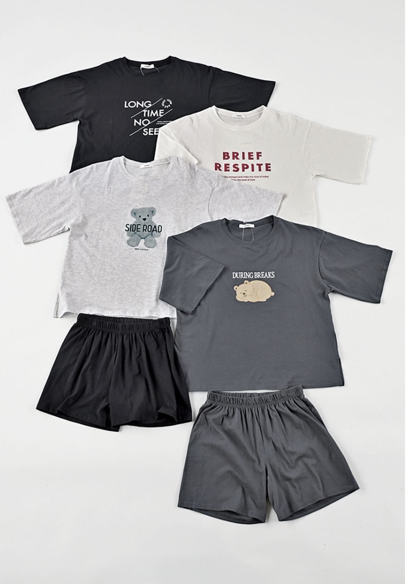 レディース　天竺半袖Tシャツショーパンセットアップ　Aセット　24セット入り 1003710501