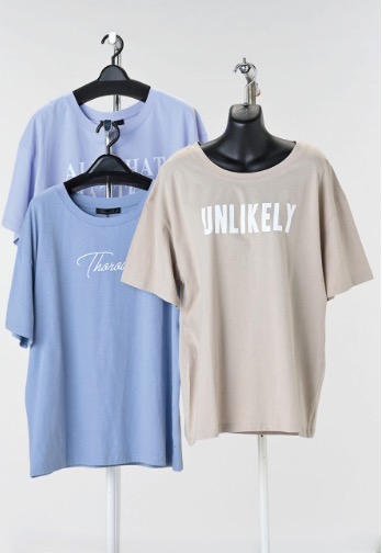 ロゴプリント柄アソートチュニックTシャツ　24枚入り 1003680021