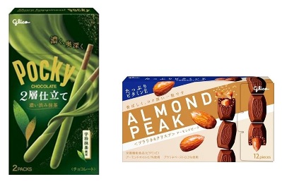 グリコ　ポッキー2層仕立て 濃い渋み抹茶＆アーモンドピーク　プラリネ＆クリスプ　480個入り 4901005006652・4901005501966