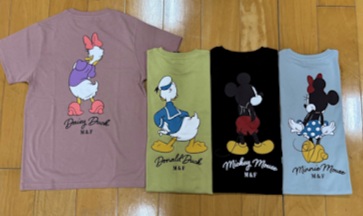 【ディズニー】後ろ姿　天竺半袖Tシャツ　16枚入り 1003847321