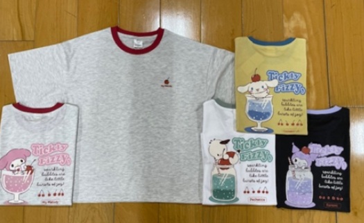 【サンリオ】天竺配色リブワイドＴ　16枚入り 1003847501