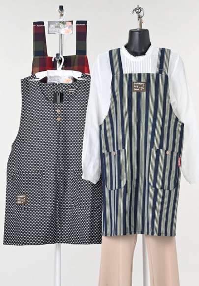 先染め和調格子H・ラン型エプロン　30枚入り