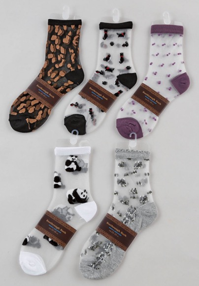 婦人綿混シースルークルー（カラー）　100足入り 1003934401