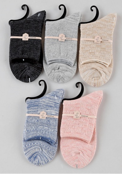 婦人綿混パステル引き揃えクルー１P　100足入り 1003930841